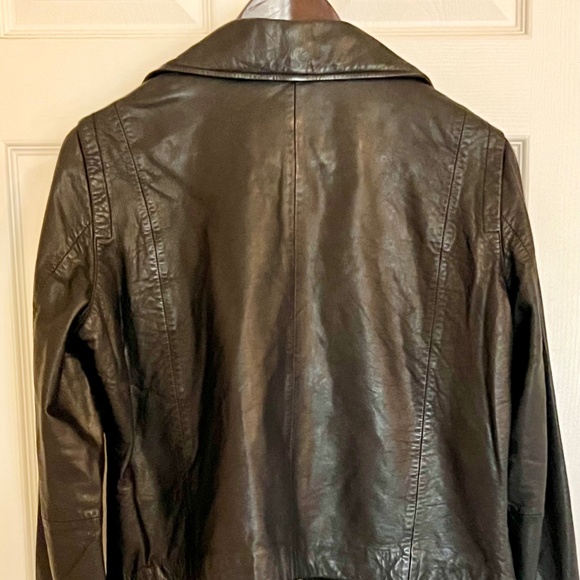 NWOT Madewell Washed Leather Motorcycle Jacket - Picture 12 of 16